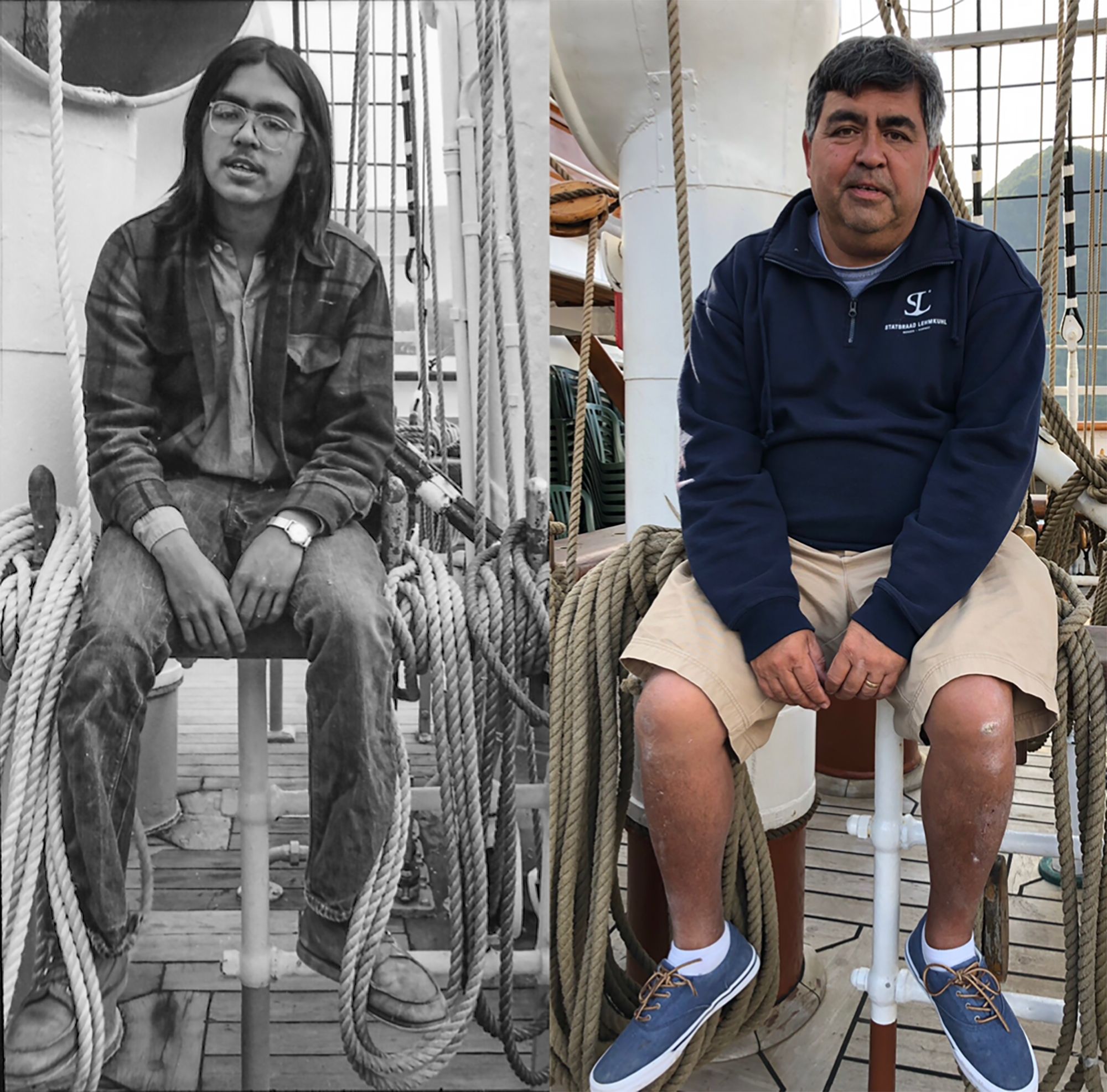 Steve Paulus in 1972 and 2025.