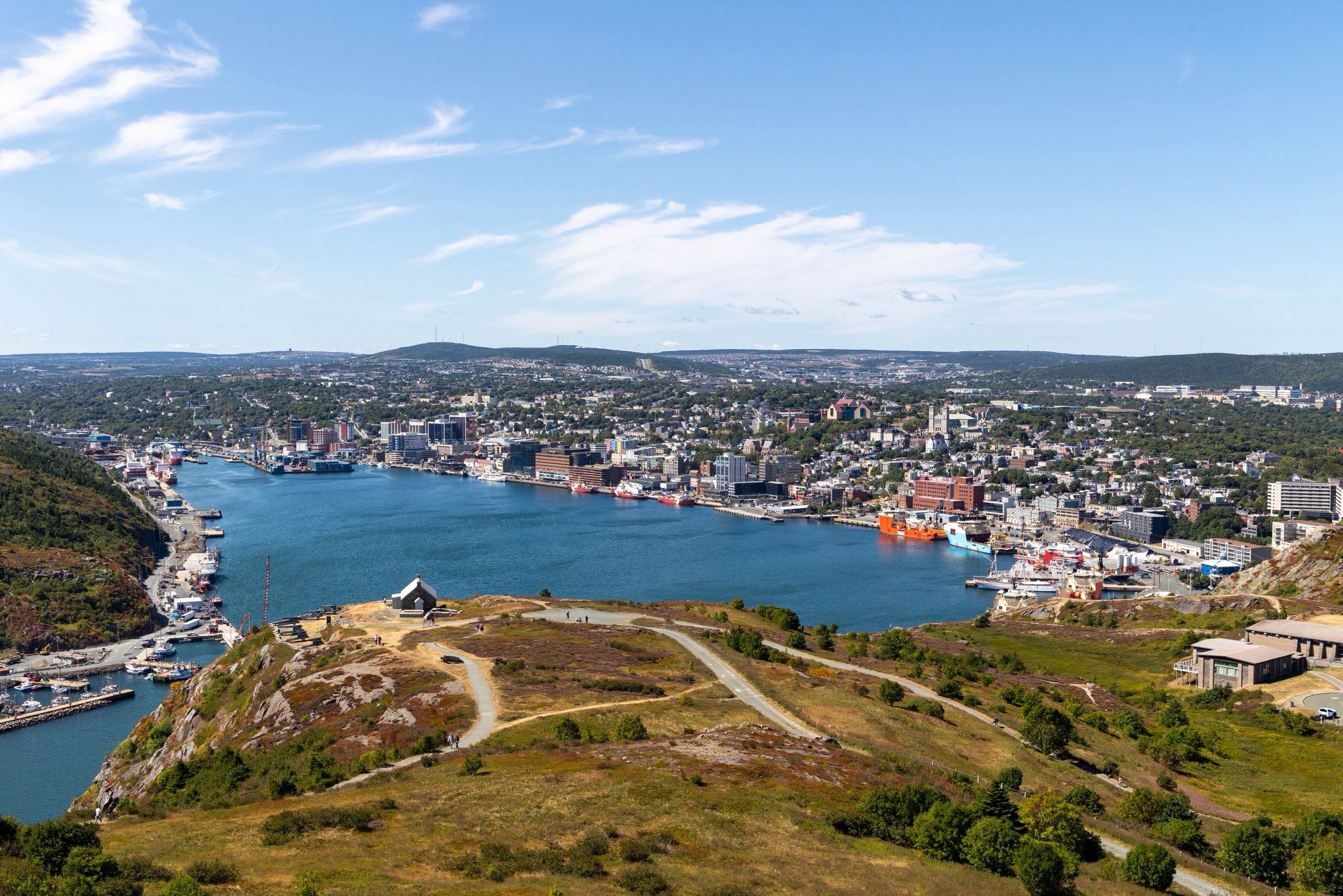 Moored in St. John's. The ship is to the right in the harbour. Photo: André Marton Pedersen