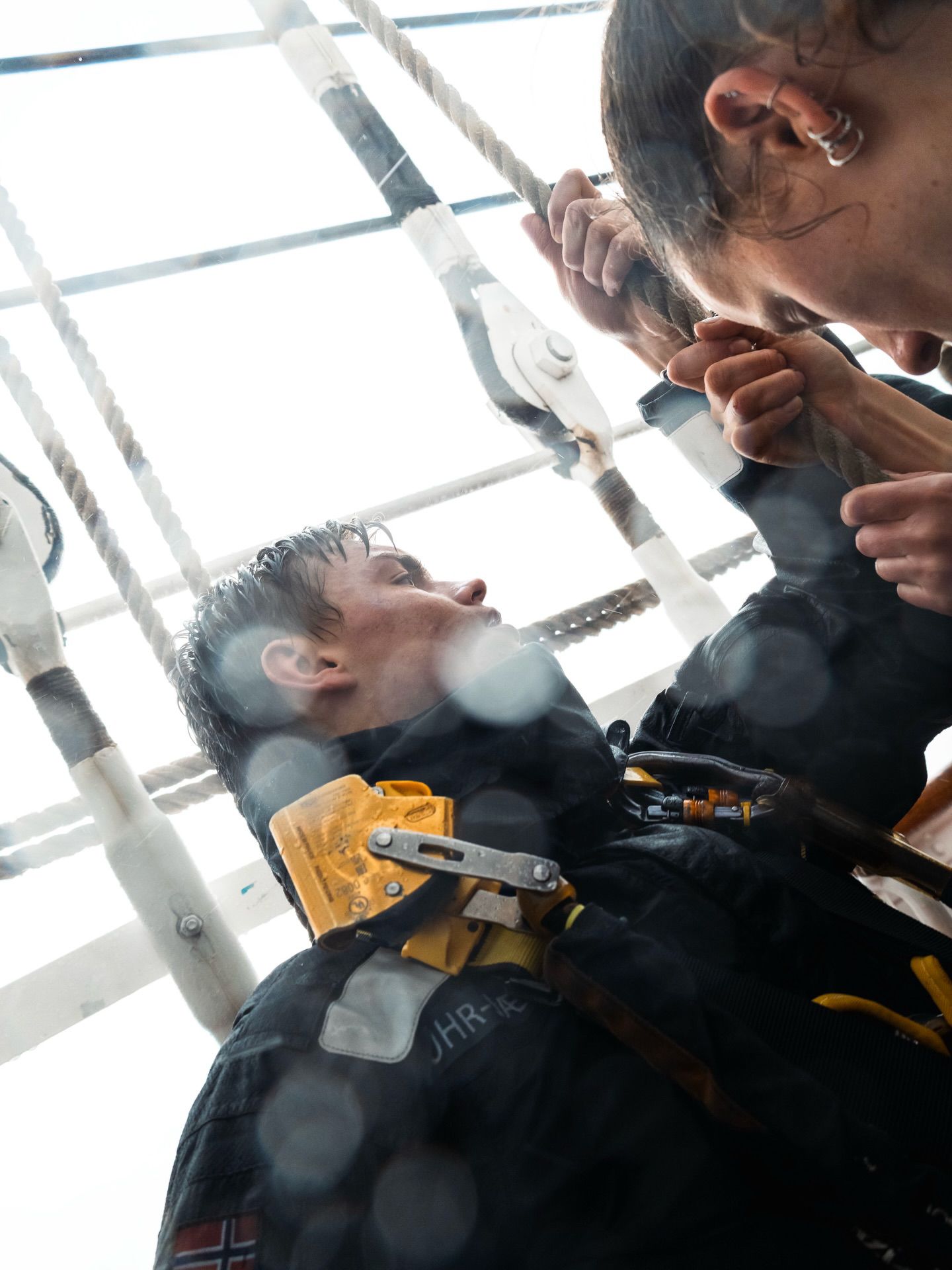 Cadets working the rigging. Photo: Andre Ingvoldstad