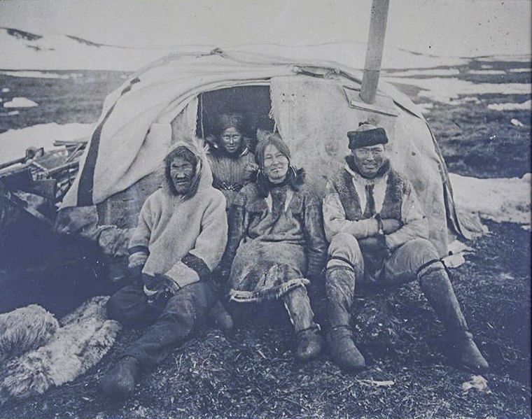 Inuits living at King’s Point. Photo: Nasjonalbiblioteket