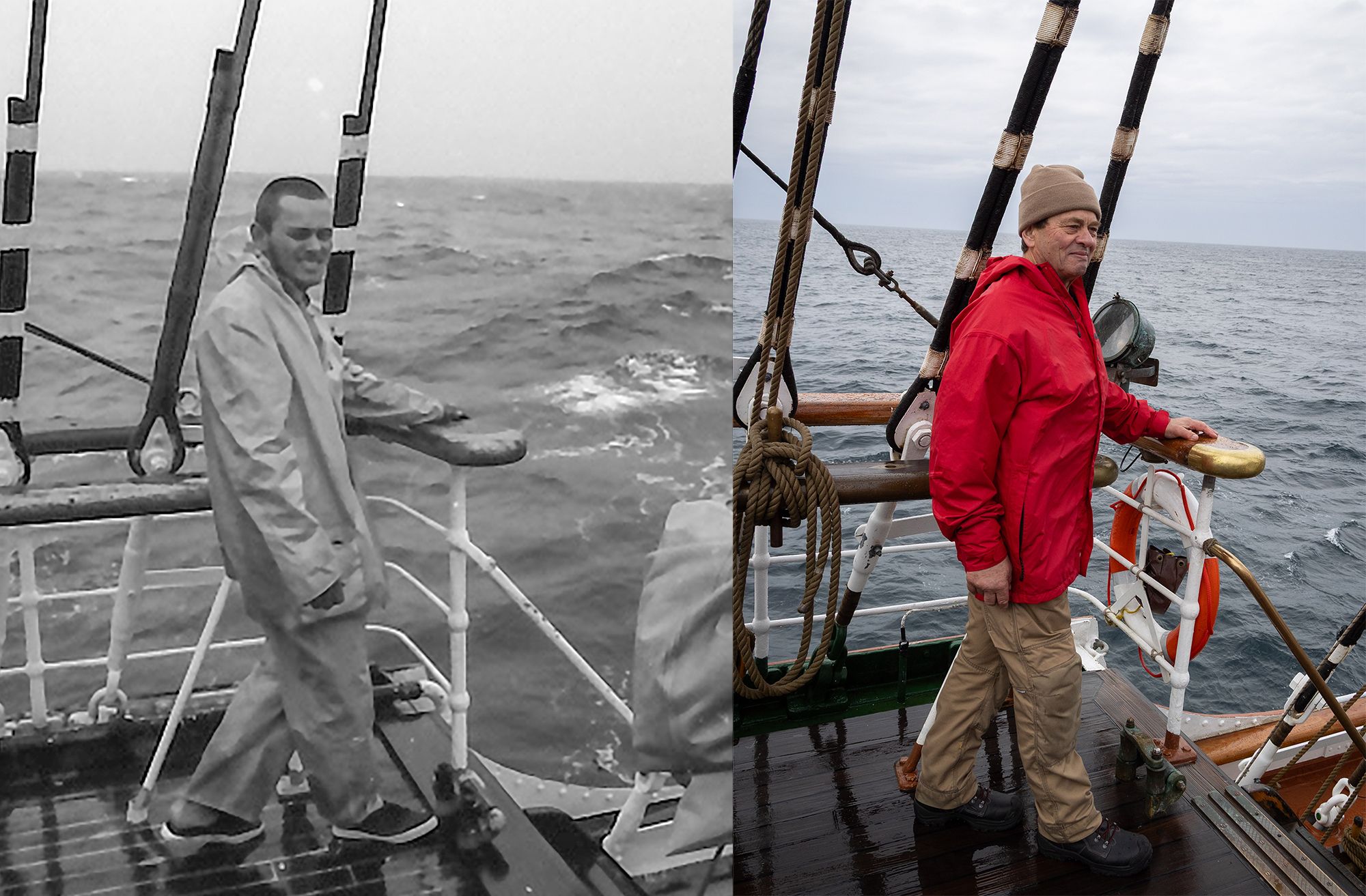 Peter Kjemtrup in 1972 and 2025.