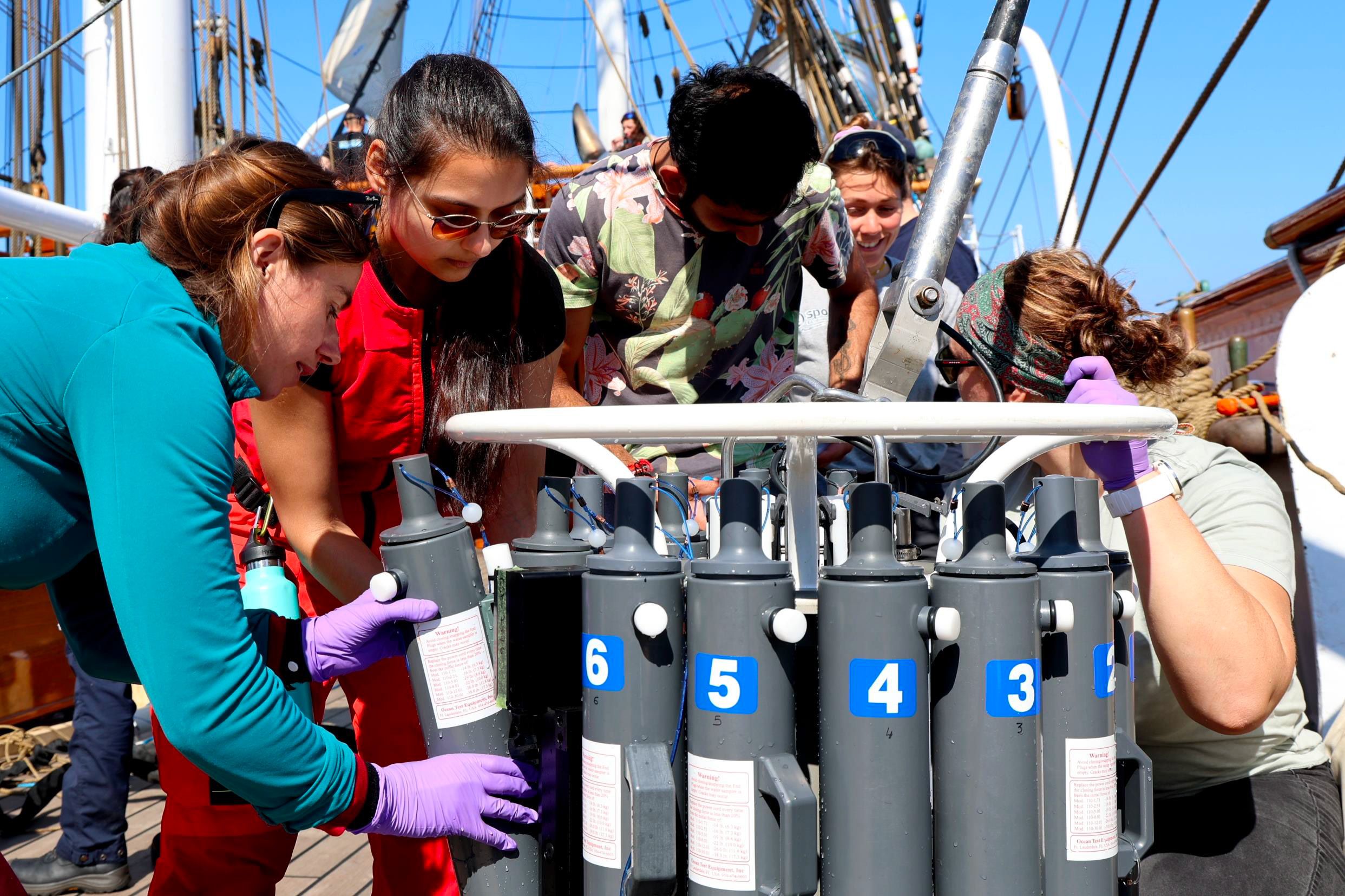 The bottles are emptied. Photo: One Ocean Expedition