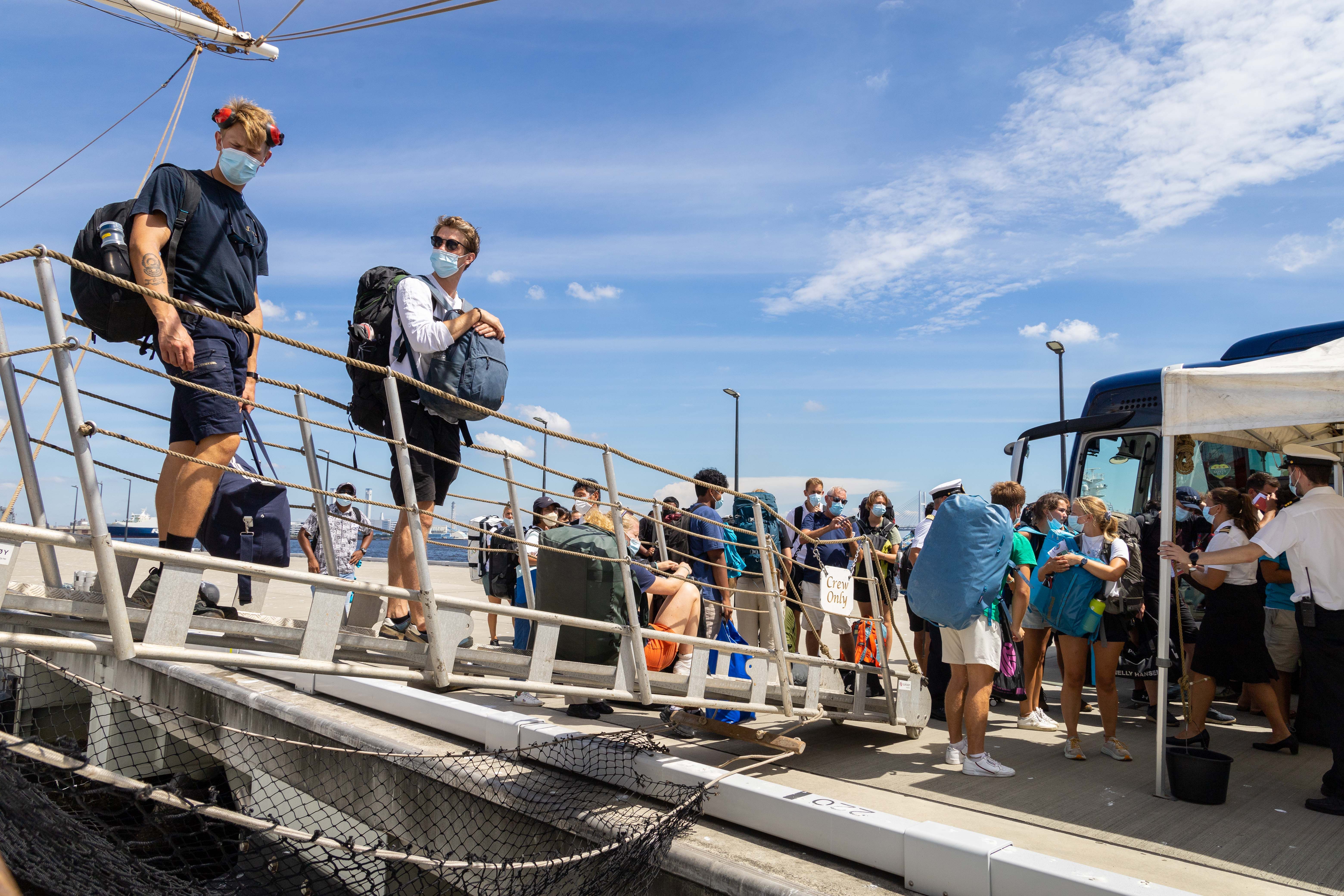 The voyage crew musters off. Photo: André Marton Pedersen