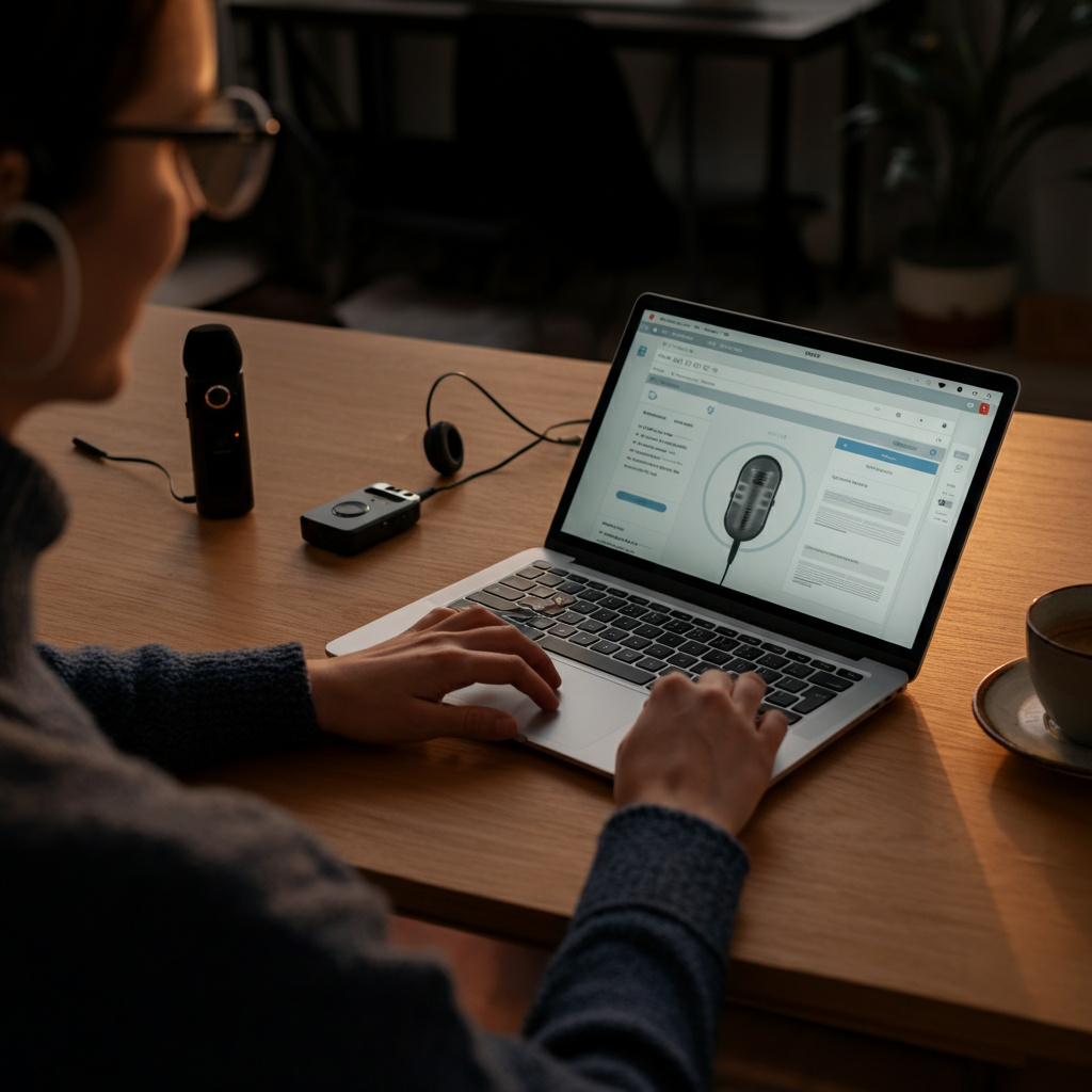 Using transcription app