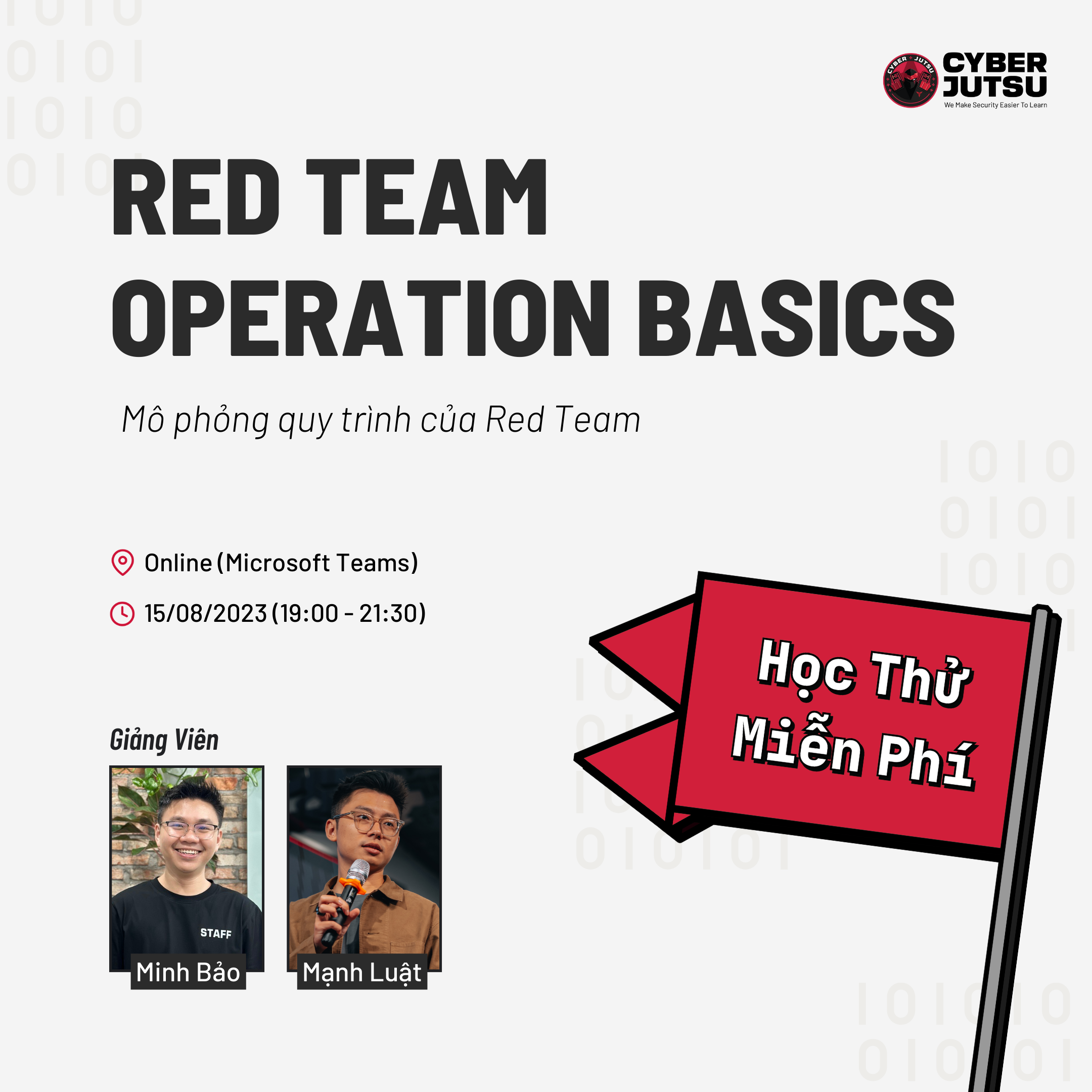 (Form đăng ký) Học thử Pentest miễn phí: Red Team Operation Basics