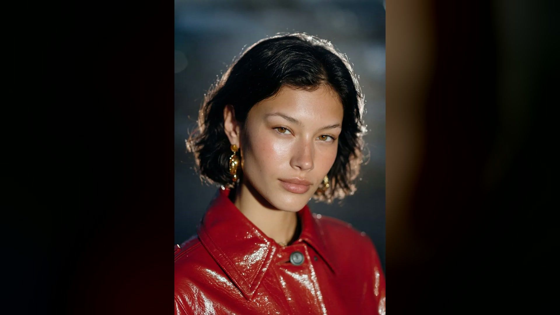 cinematic portrait used for a fictional AI mugshot concept