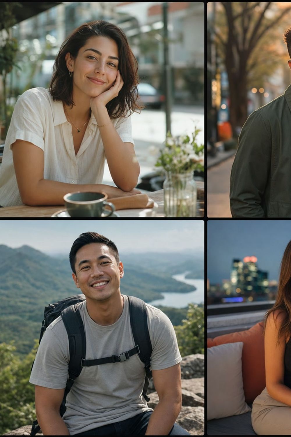 Natural AI dating profile photo examples created with imageat