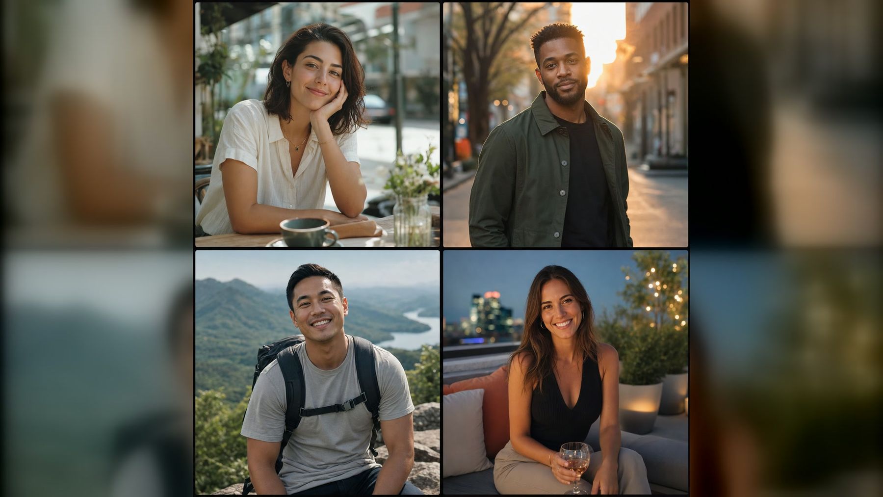 Natural AI dating profile photo examples created with imageat