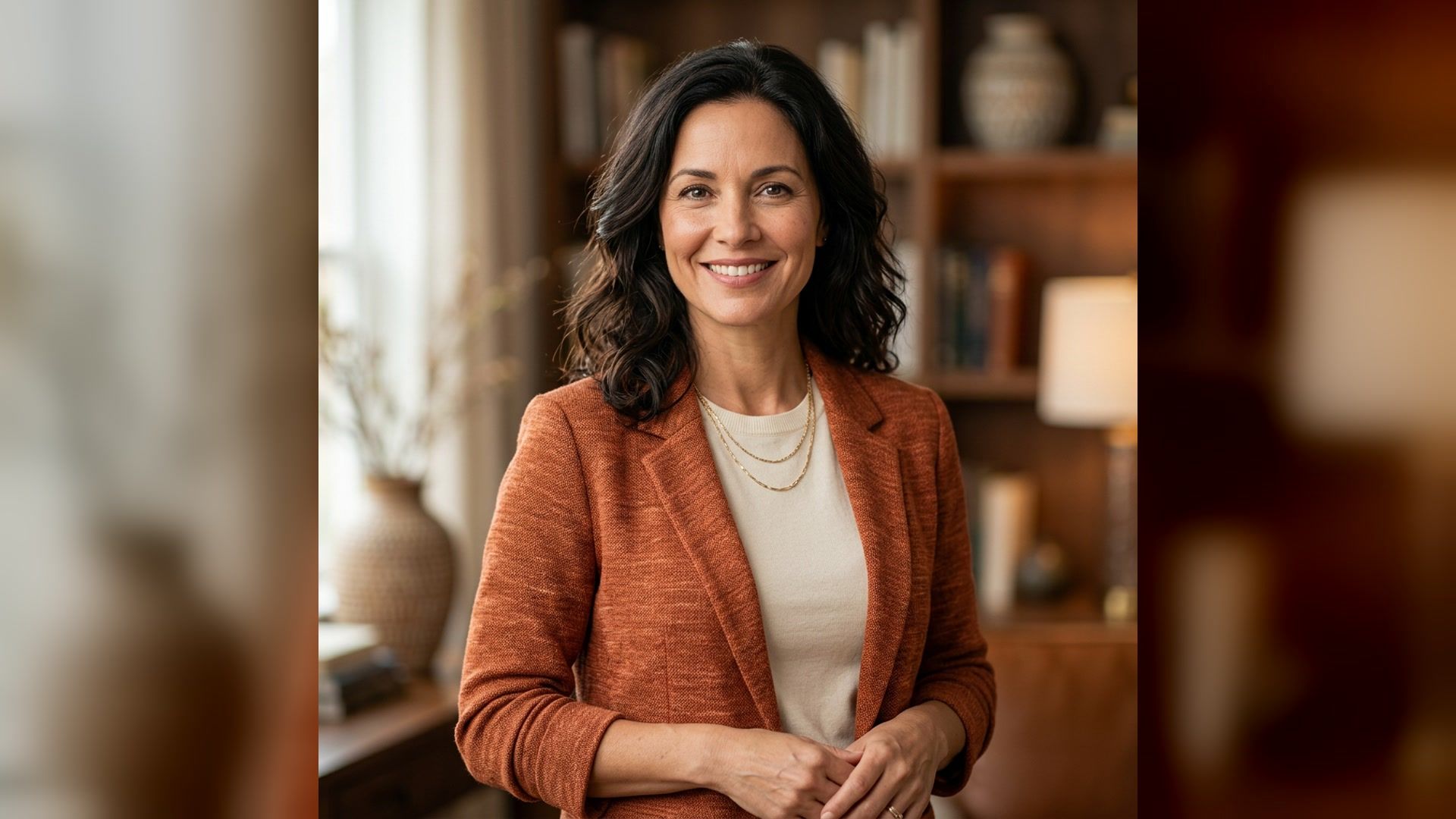Warm professional portrait from the imageat life coach headshot pack