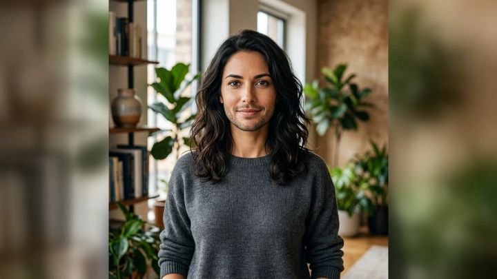 AI beard generator preview with a realistic short beard on a portrait