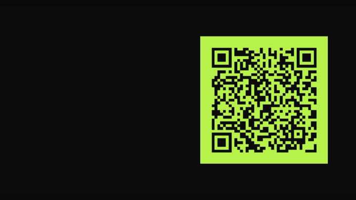 lime QR code on a clean dark background illustrating reliable QR code design