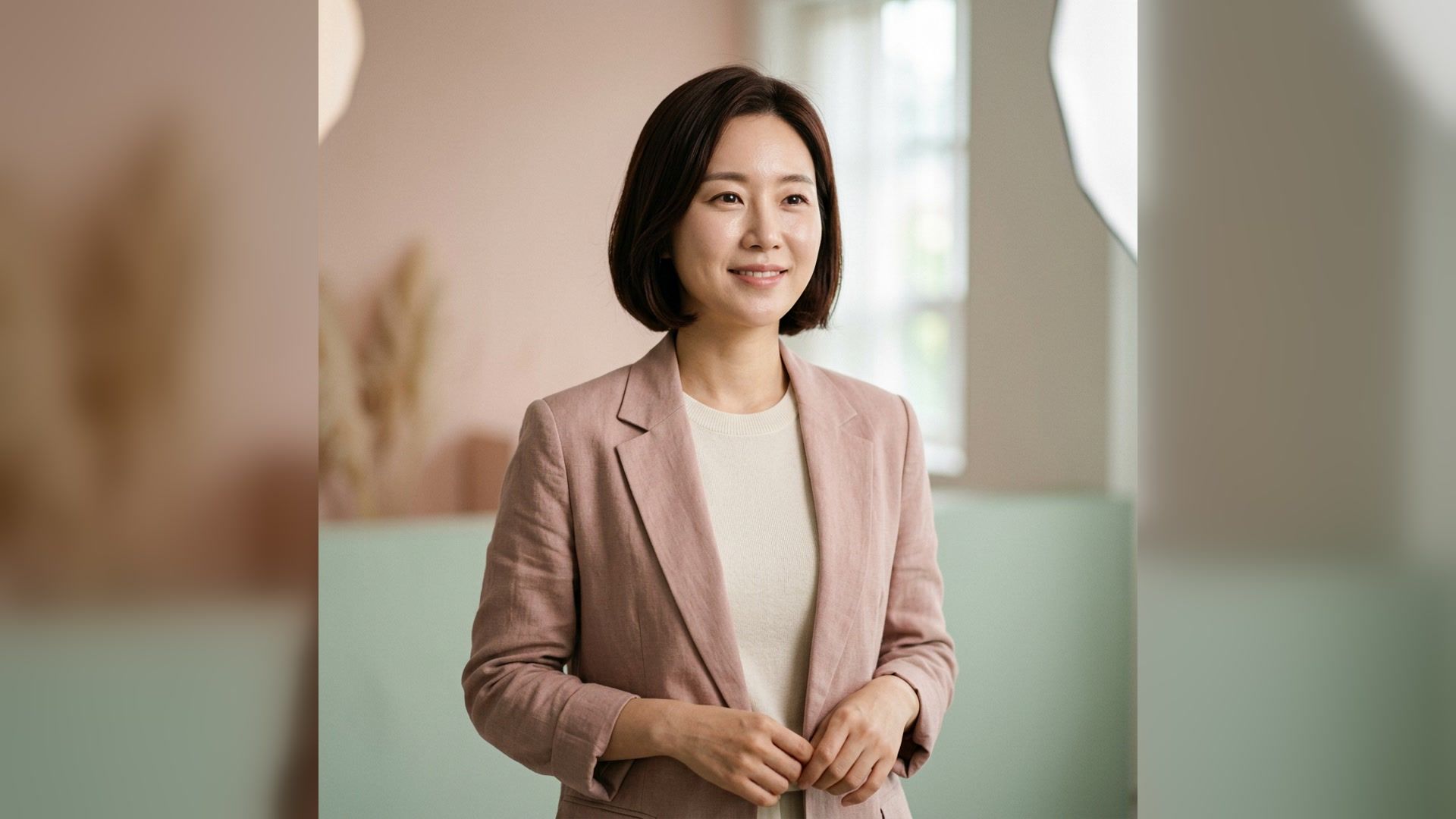 Soft studio portrait from the imageat Korean Profile Photo Generator