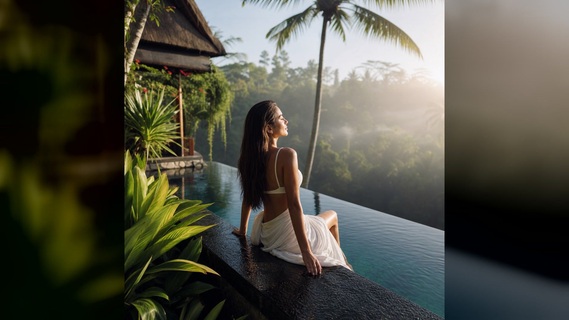 Bali jungle villa travel portrait from the imageat photo pack