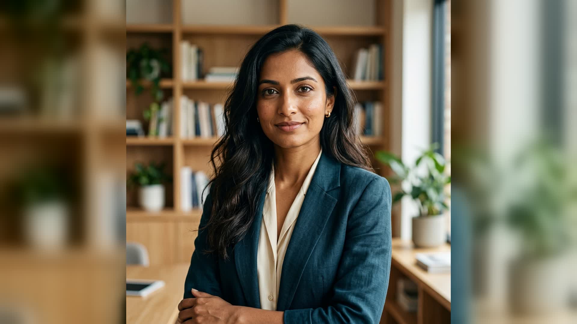 adult woman in a clean professional profile avatar portrait