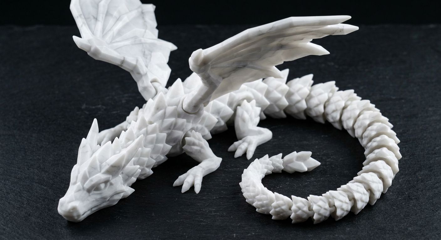 Articulated Crystal Winged Dragon view 2
