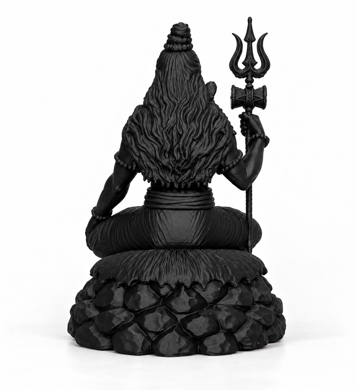 Lord Shiva Meditating 3D Idol view 3