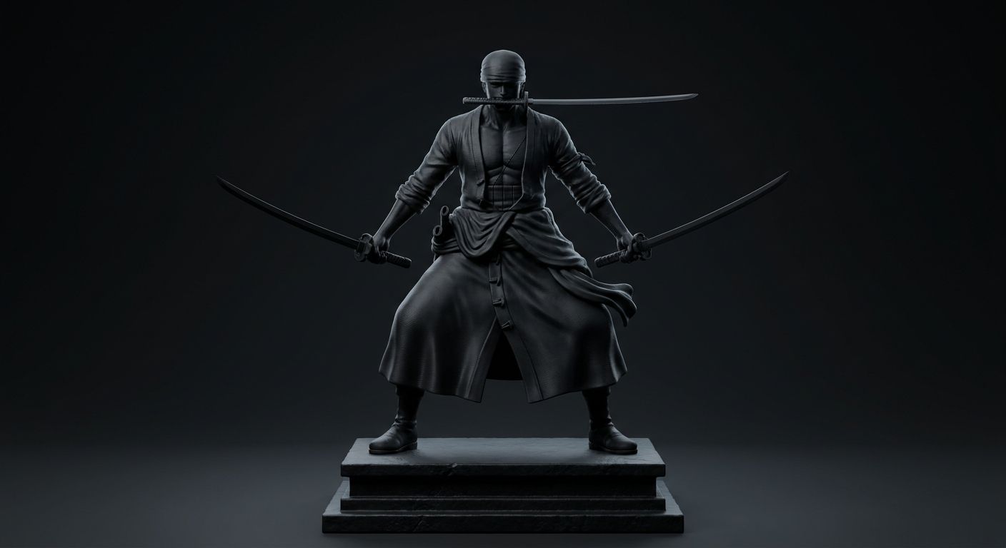 Roronoa Zoro Three-Sword Stance 3D Figurine