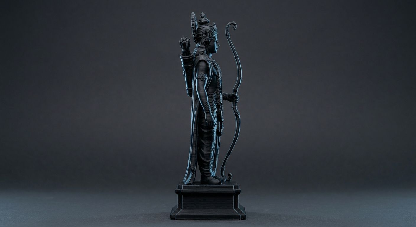 Lord Ram with Kodanda Bow 3D Idol view 3