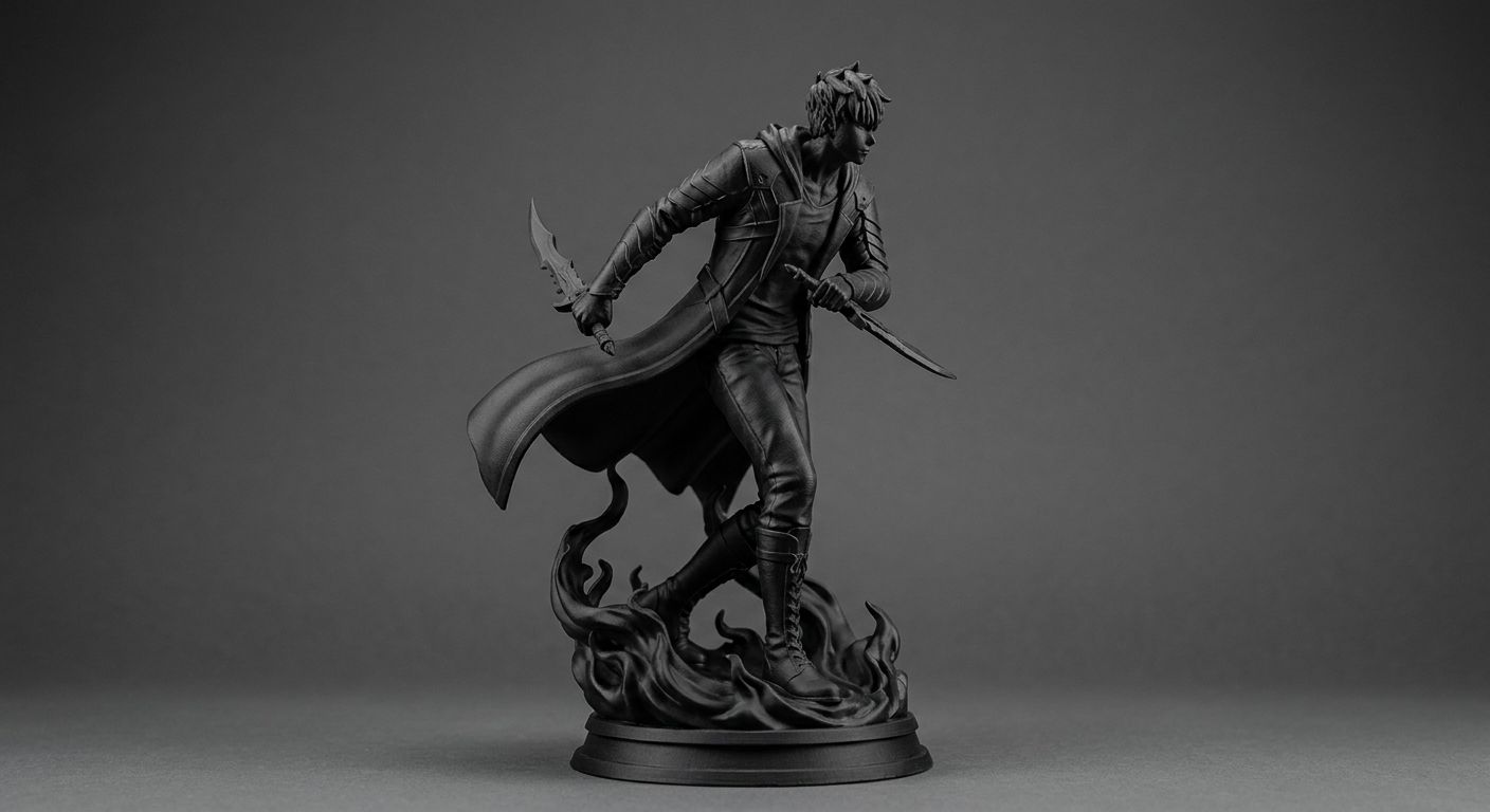 Sung Jin-Woo Shadow Monarch 3D Figurine view 2