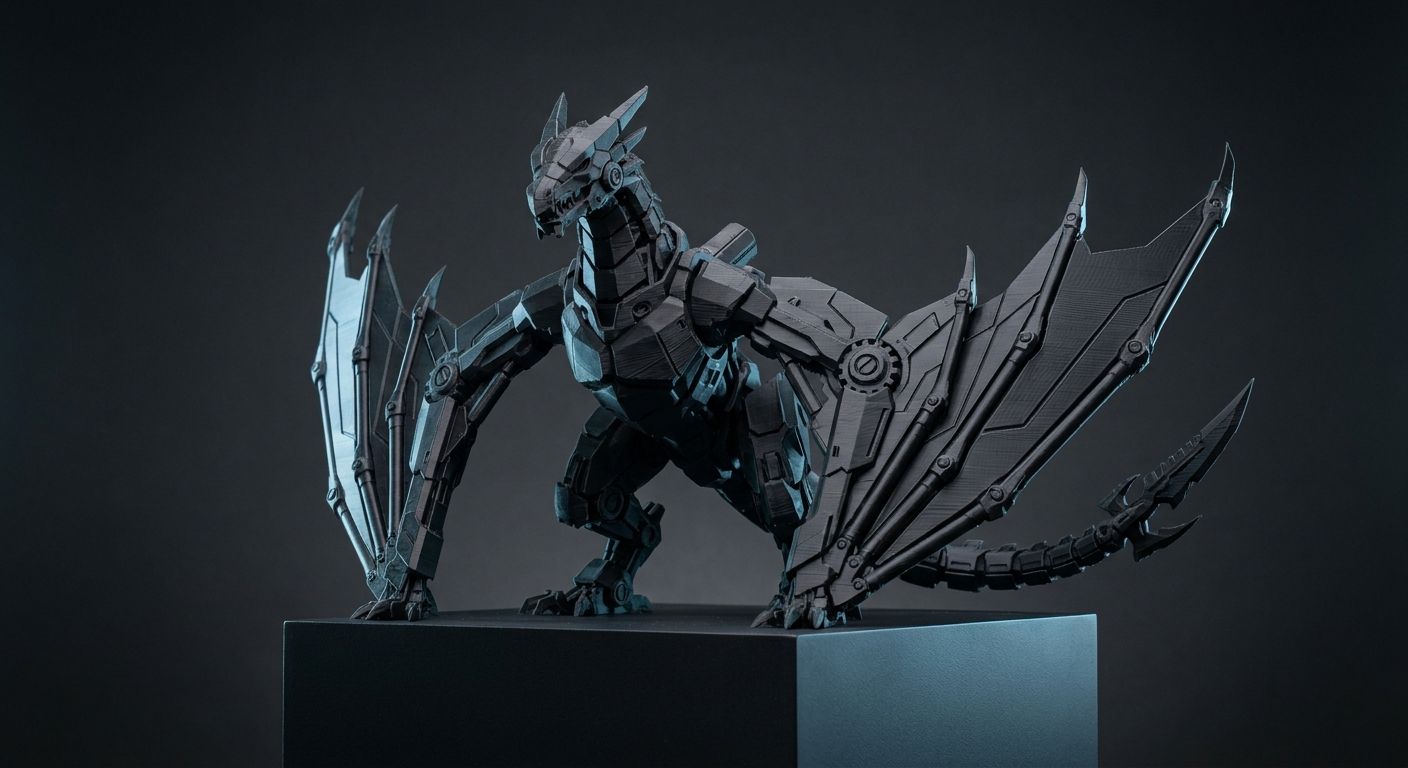 Cyberpunk Mecha Wyvern Dragon