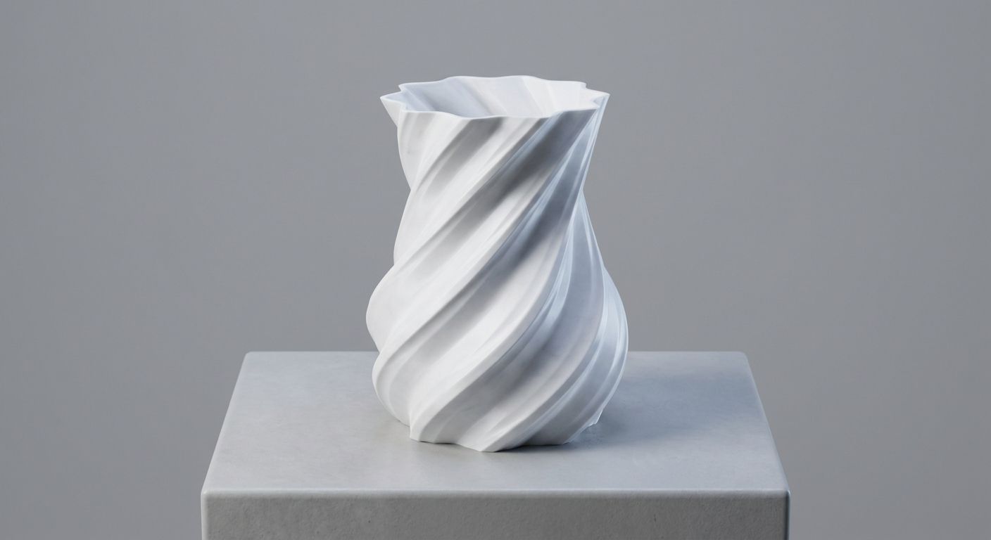 Spiral Vortex Twisted Vase view 2