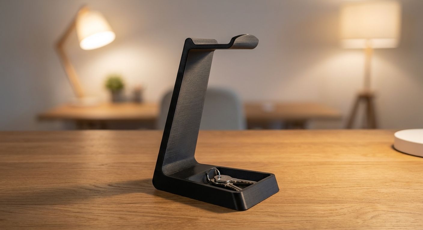 Minimalist Geometric Headphone Stand view 2