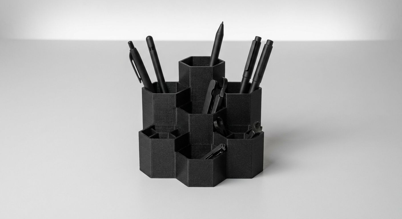 Hexagonal Modular Desk Caddy & Pen Holder