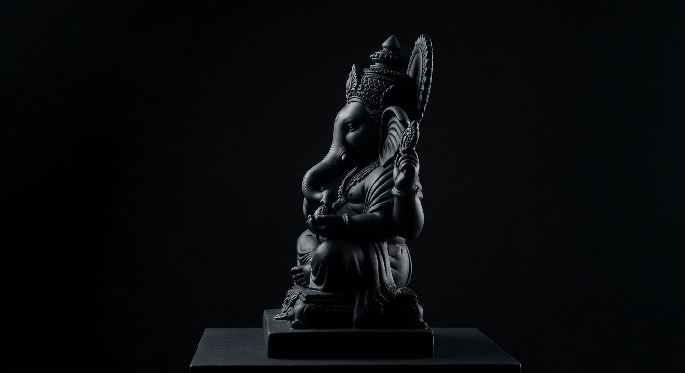 Lord Ganesha 3D Printed Idol view 3