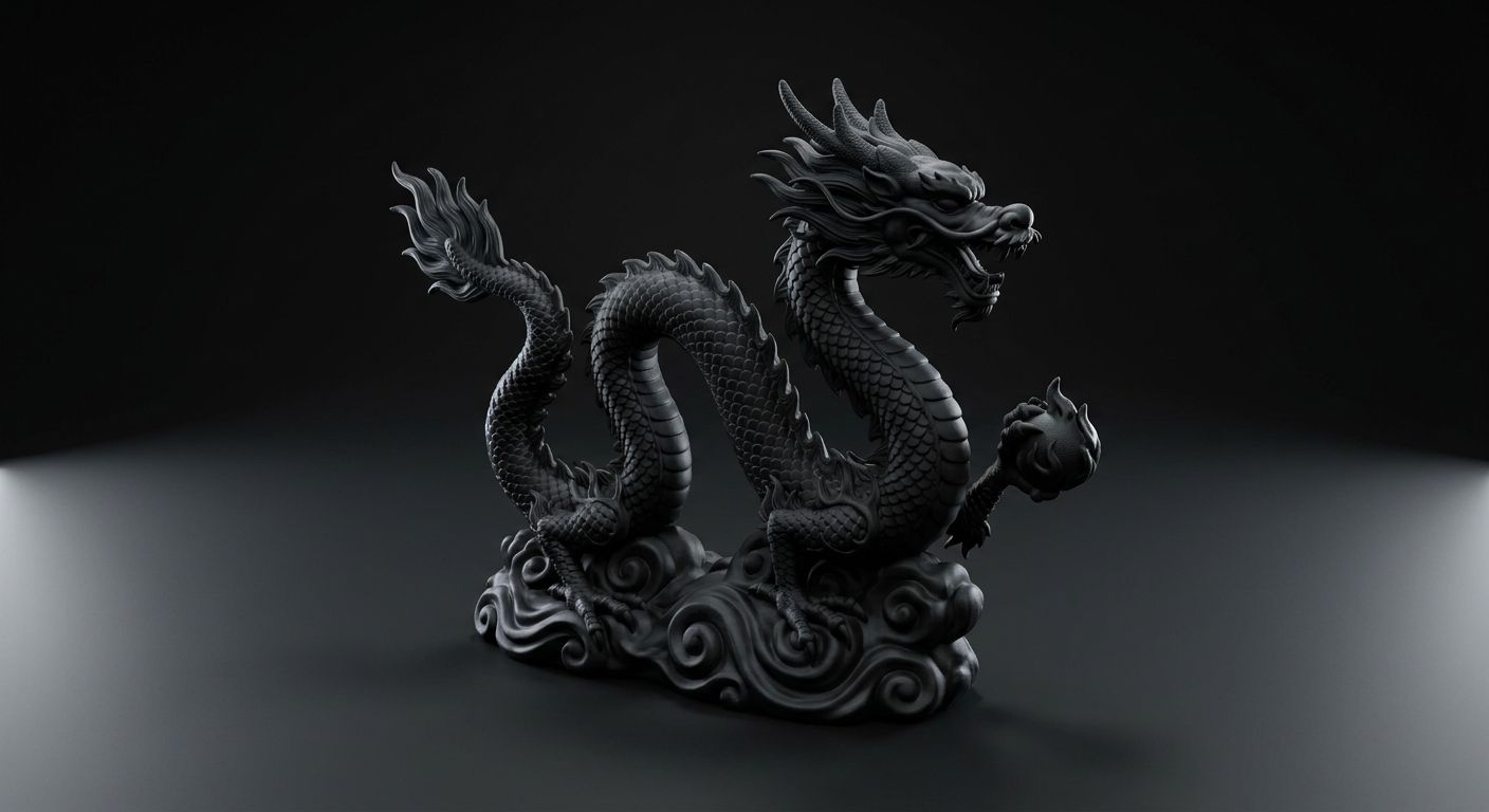 Imperial Eastern Coiled Dragon view 2
