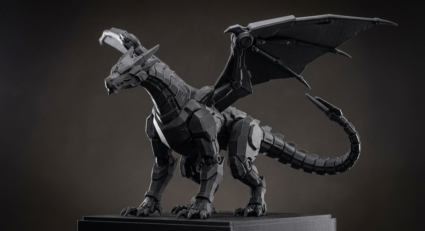 Cyberpunk Mecha Wyvern Dragon view 2