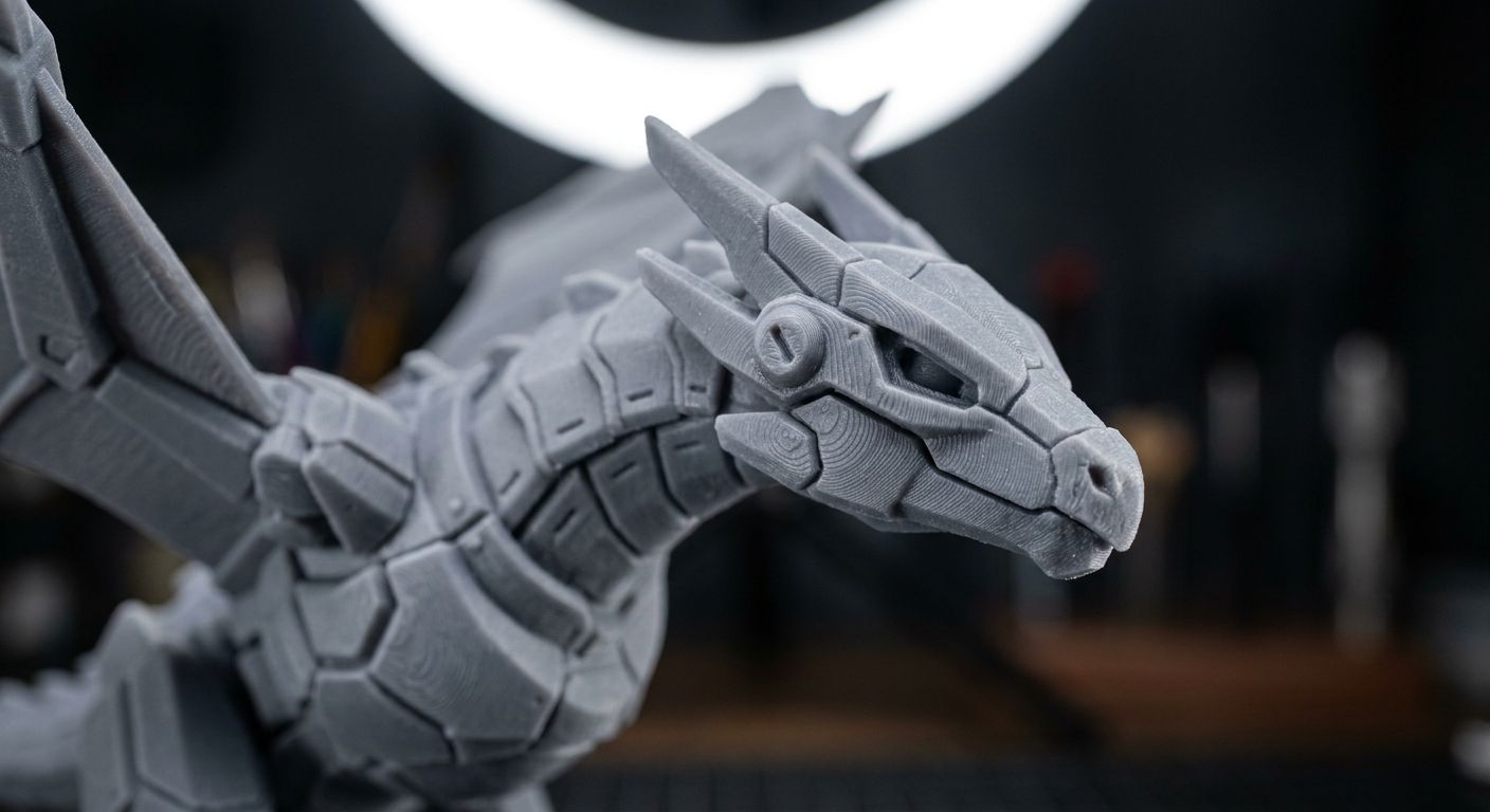 Cyberpunk Mecha Wyvern Dragon view 3