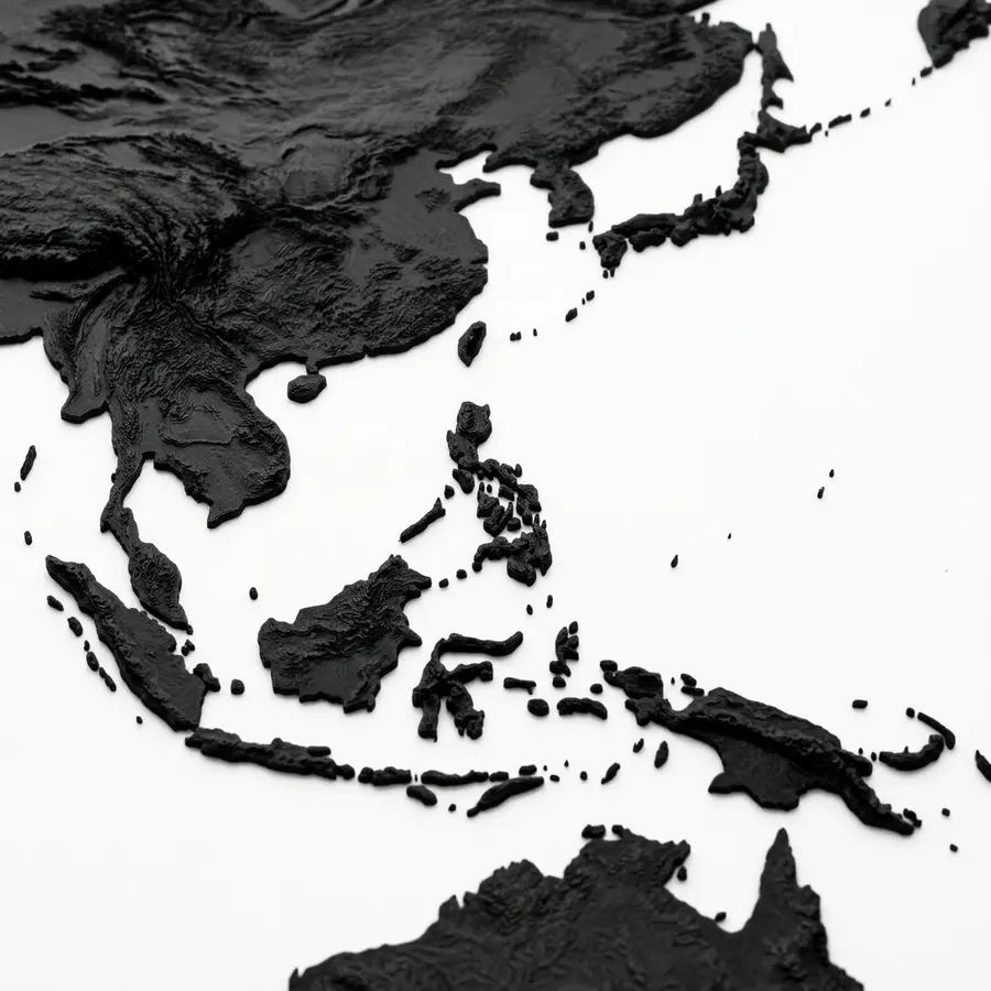 Minimalist World Map Wall Panels