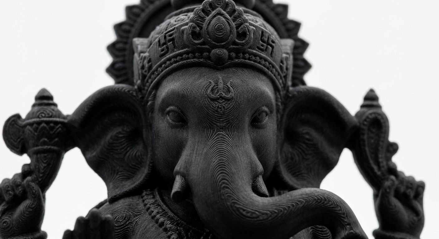 Lord Ganesha 3D Printed Idol view 4