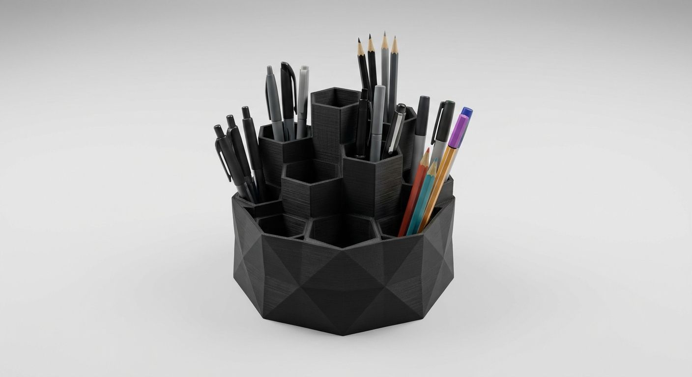 Hexagonal Modular Desk Caddy & Pen Holder view 2