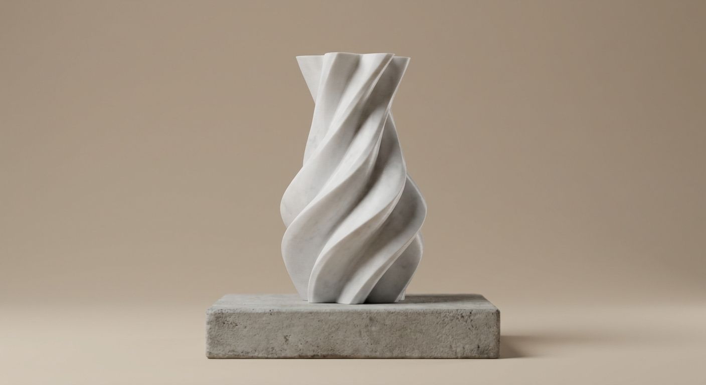Spiral Vortex Twisted Vase