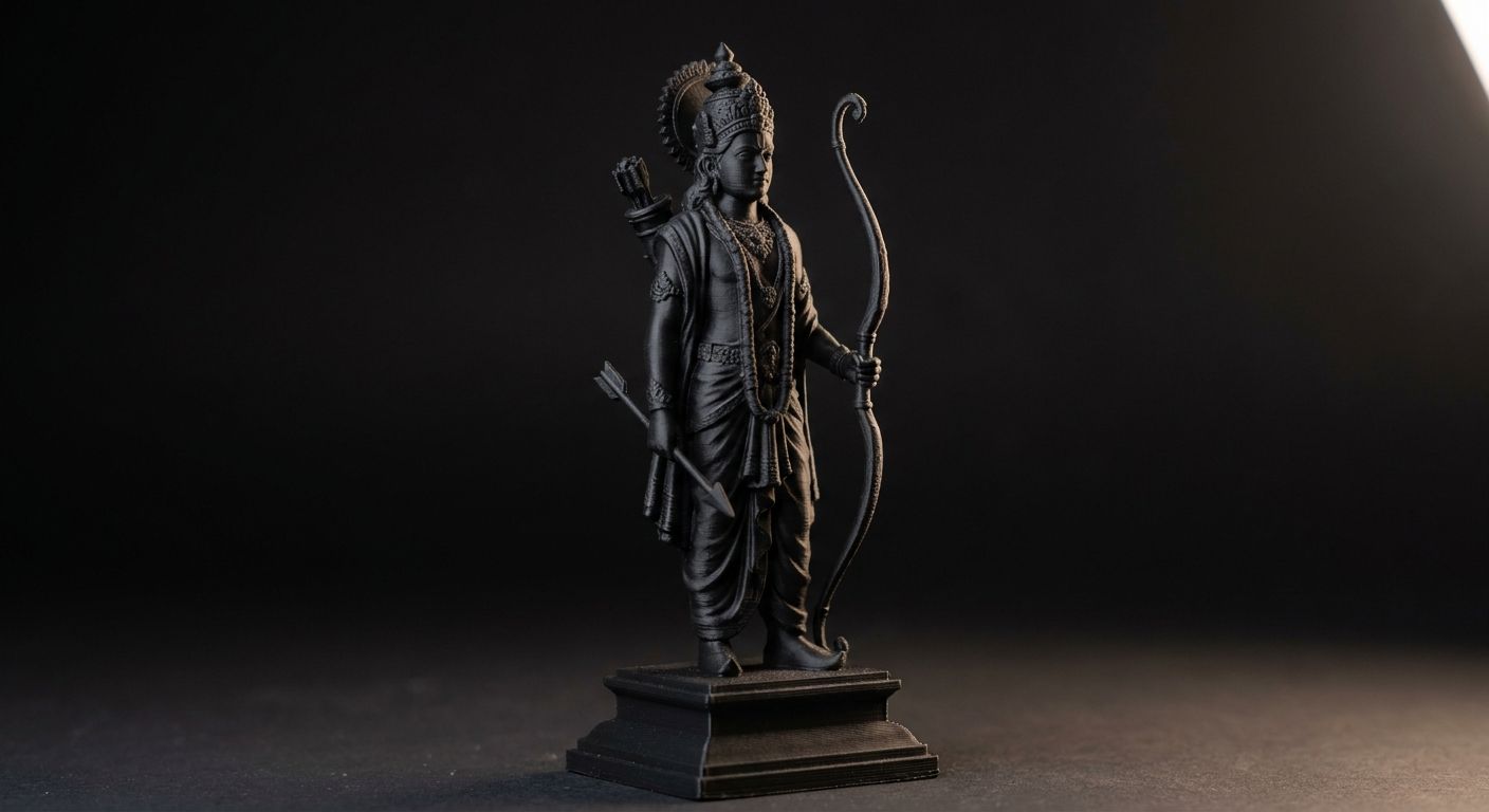 Lord Ram with Kodanda Bow 3D Idol view 2