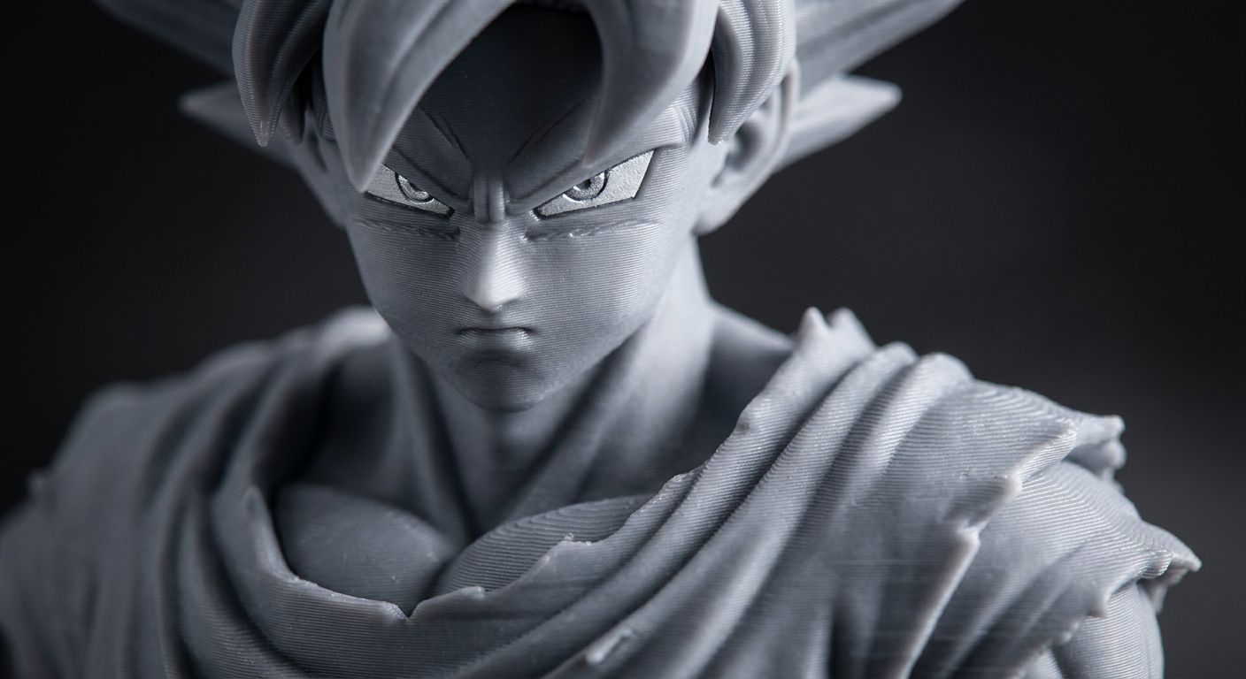 Goku Ultra Instinct 3D Figurine view 3