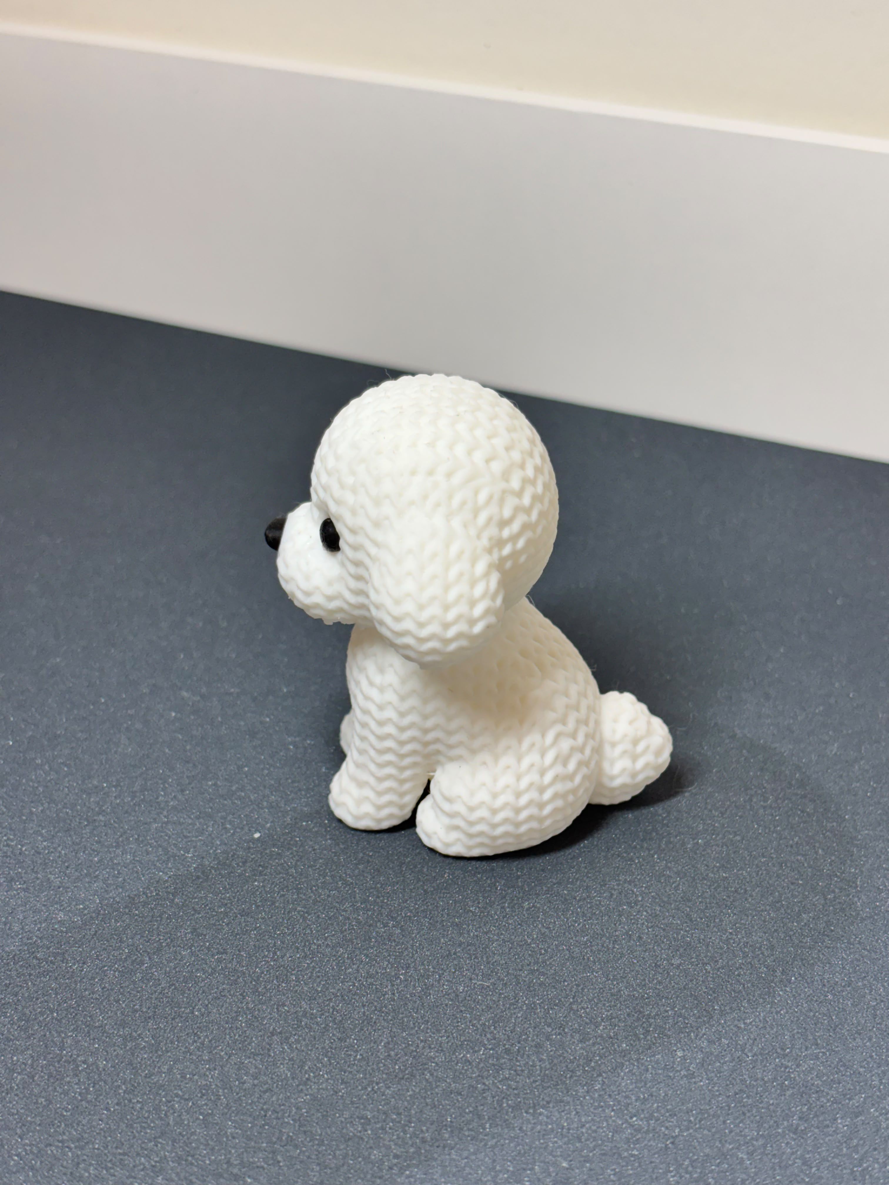 Cute Minimalist Puppy Dog Figurine view 3