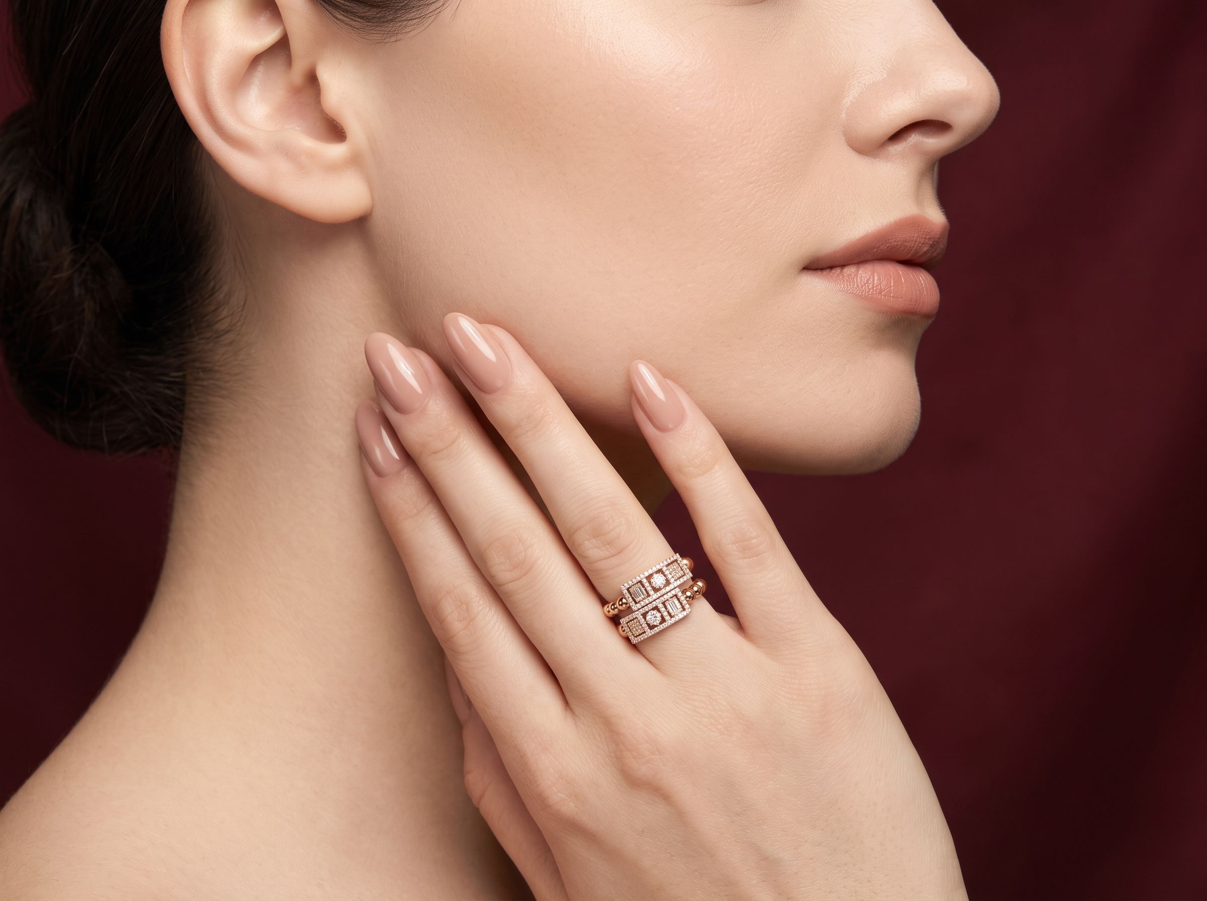 woman showing ring