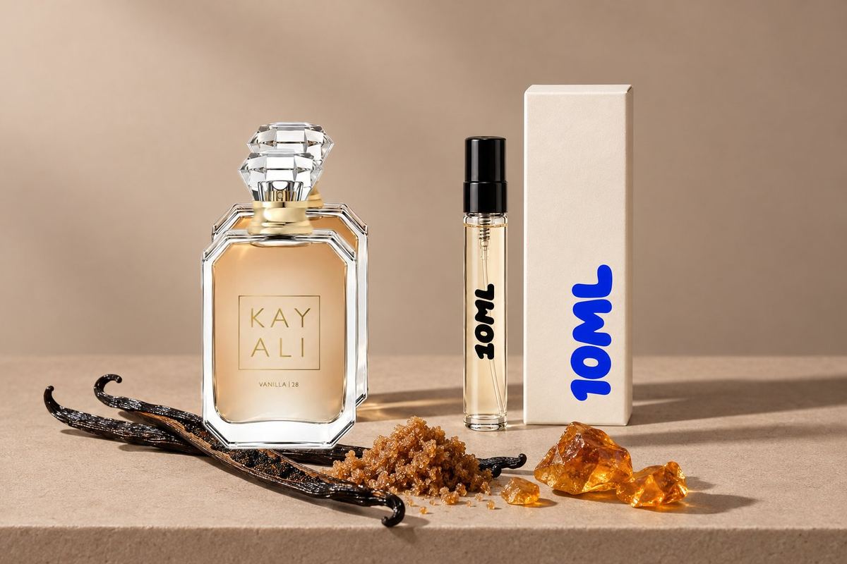 Vanilla | 28 od Kayali vedle odstřiku 10ML a hlavní tóny: vanilka, třtinový cukr a ambra