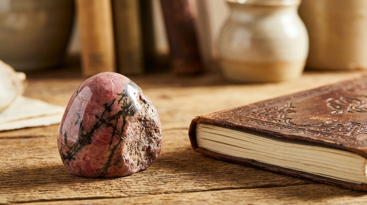 Rhodonite Meaning: The Rose-Pink Stone Behind a Real Russian Sarcophagus (Not Lenin's Tomb) — editorial still-life cover photograph