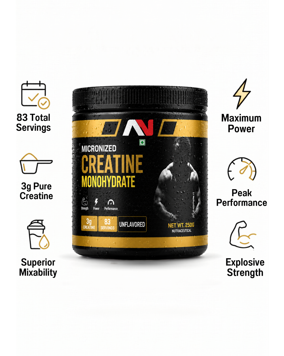 ADITYANUTRA MICRONIZED CREATINE MONOHYDRATE view 3