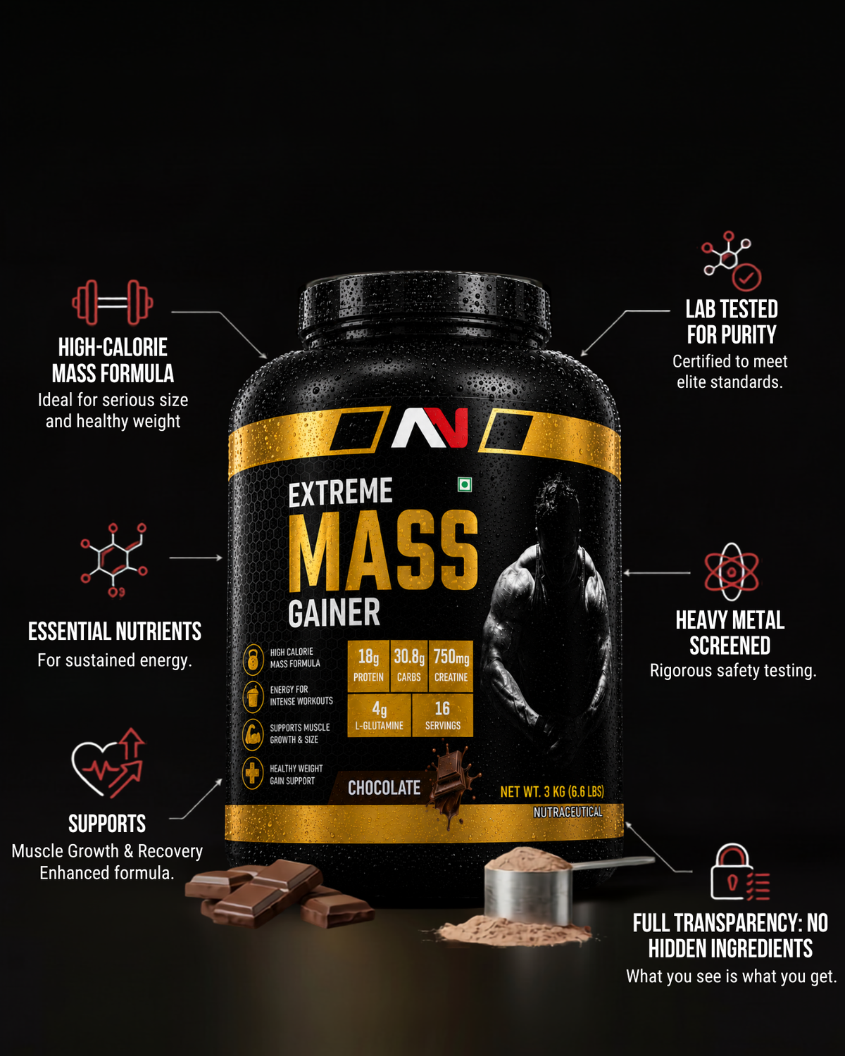 ADITYANUTRA EXTREME MASS GAINER view 3