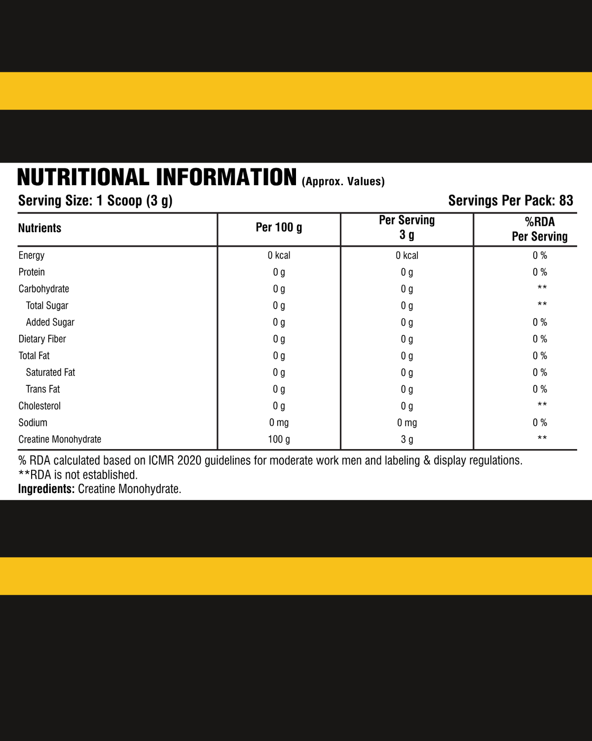 ADITYANUTRA MICRONIZED CREATINE MONOHYDRATE view 2