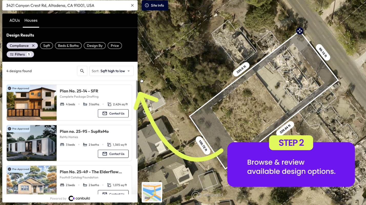 Browse and review design options.