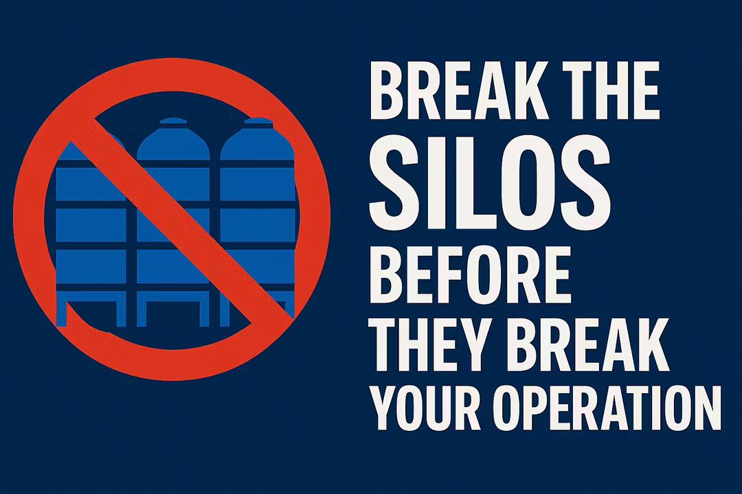 Operational silos cause breakdowns, inefficiency, and waste in a medical device company.