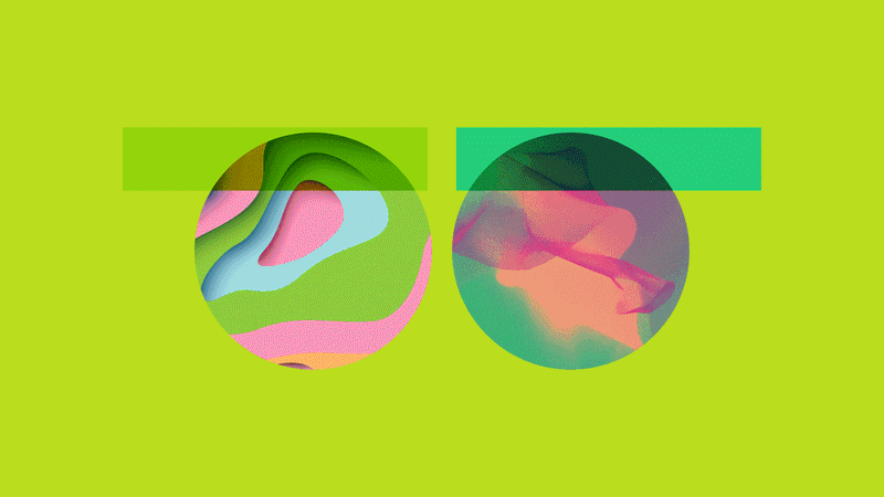 Animated gif of Posman Books graphic glasses rotating through diverse and playful patterns — retail brand identity by Beardwood