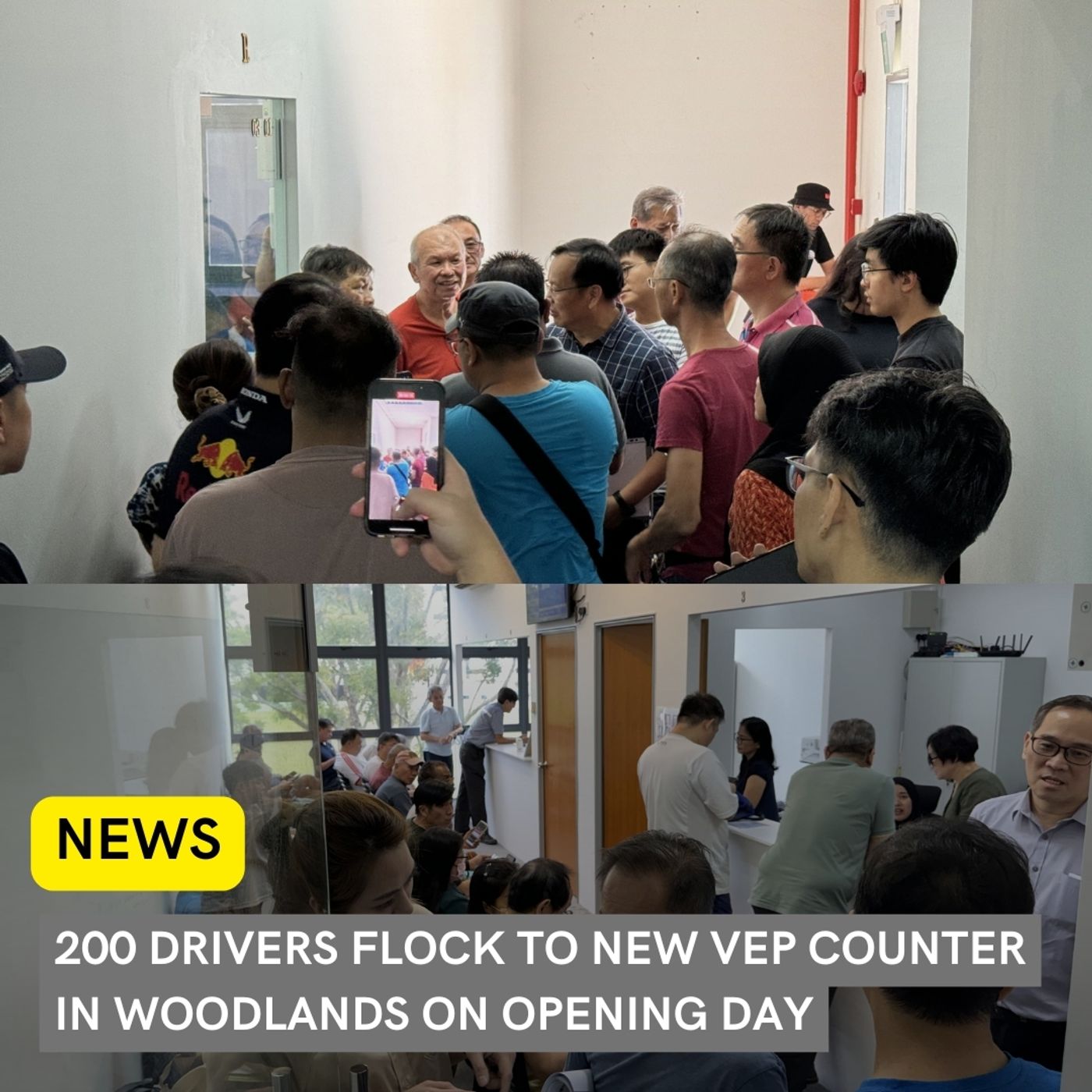 200 Drivers Flock to New VEP Counter in Woodlands on Opening Day