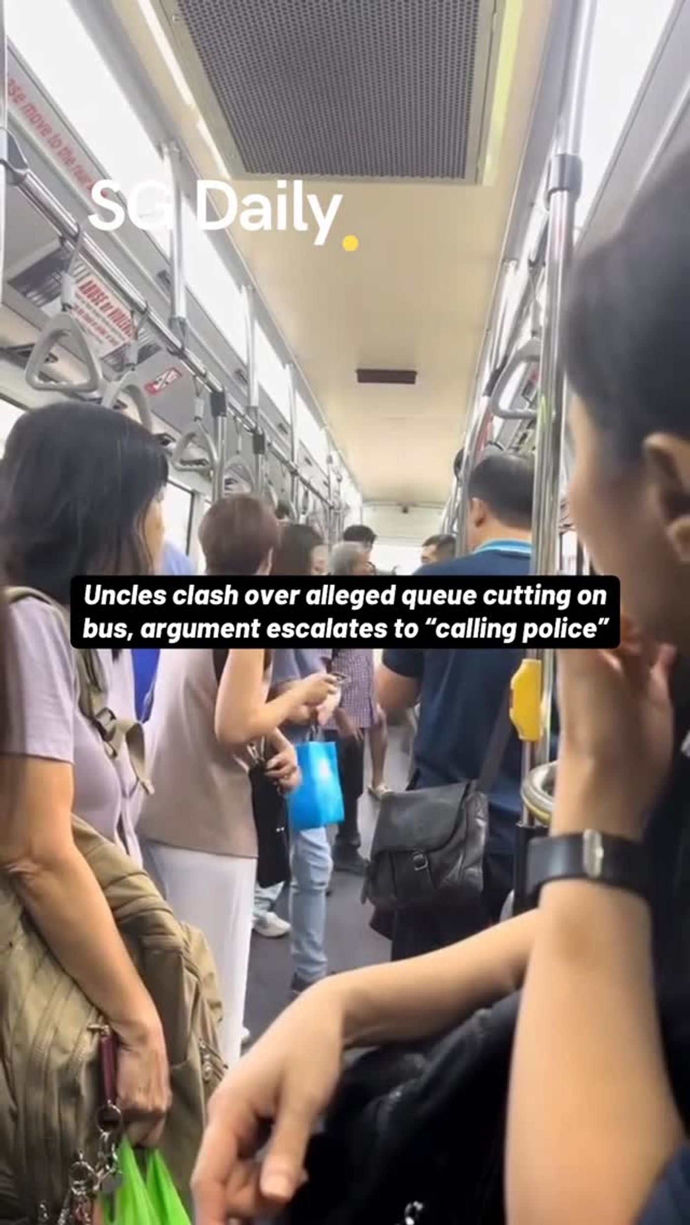 Uncles clash over alleged queue cutting on bus as argument escalates to calling police