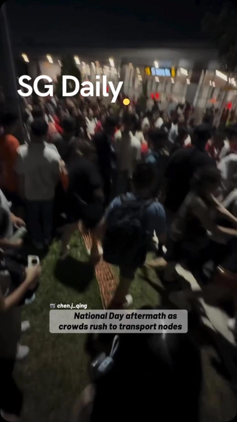 National Day aftermath as crowds rush to transport nodes